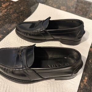 Prada Women's Black Leather Loafers